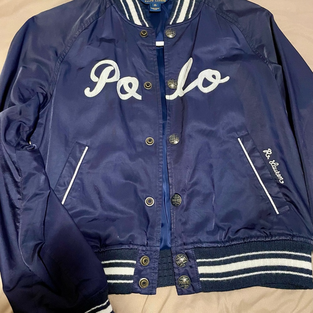 Polo by Ralph Lauren Navy Blue Kids Bomber Jacket